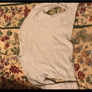 slouchy grey cropped sweater!!